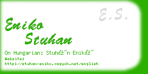 eniko stuhan business card